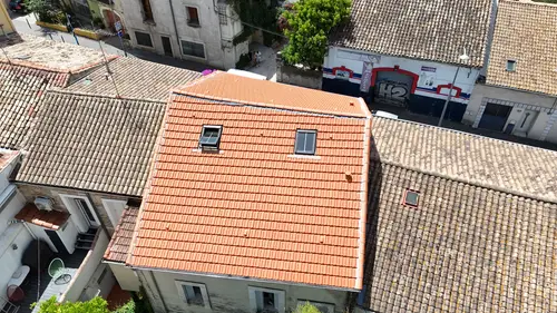 Toiture en tuile à emboitement